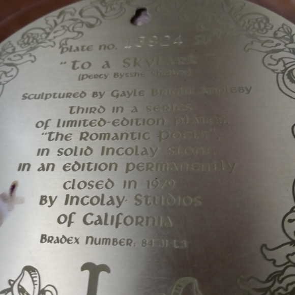 Sculptured by Gayle Bright Appleby 🍎Plate no.13924 Limited Edition 1979. - Picture 3 of 12